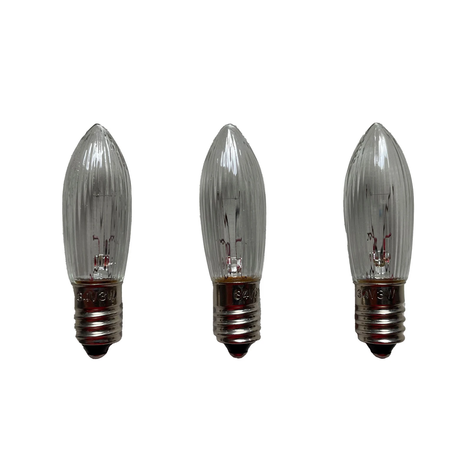E10 bougie striée ampoule de rechange 3 arcs d'éclairage extérieur