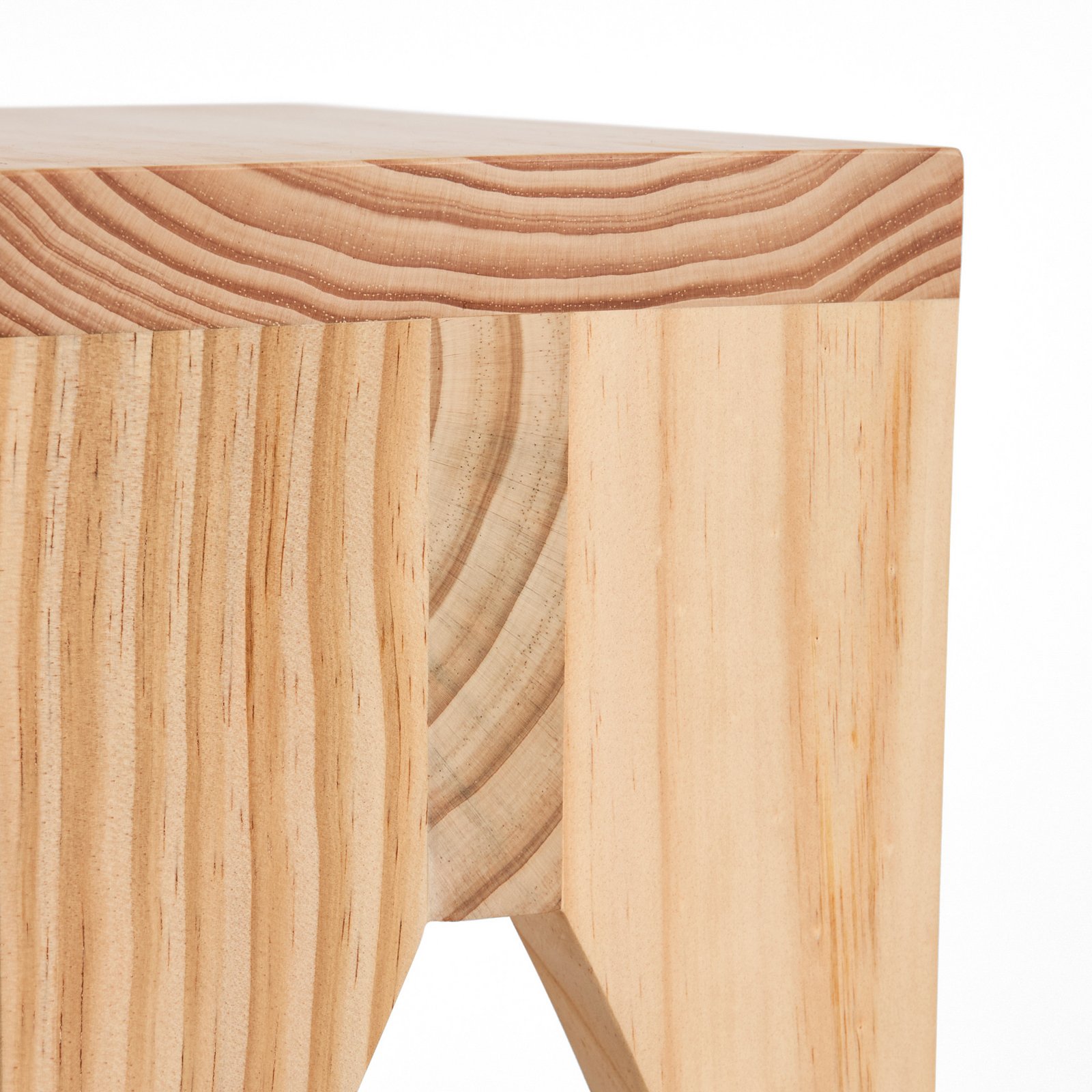 HAY Banco Manolito, madeira de pinho natural, 30 x 20 x 25 cm