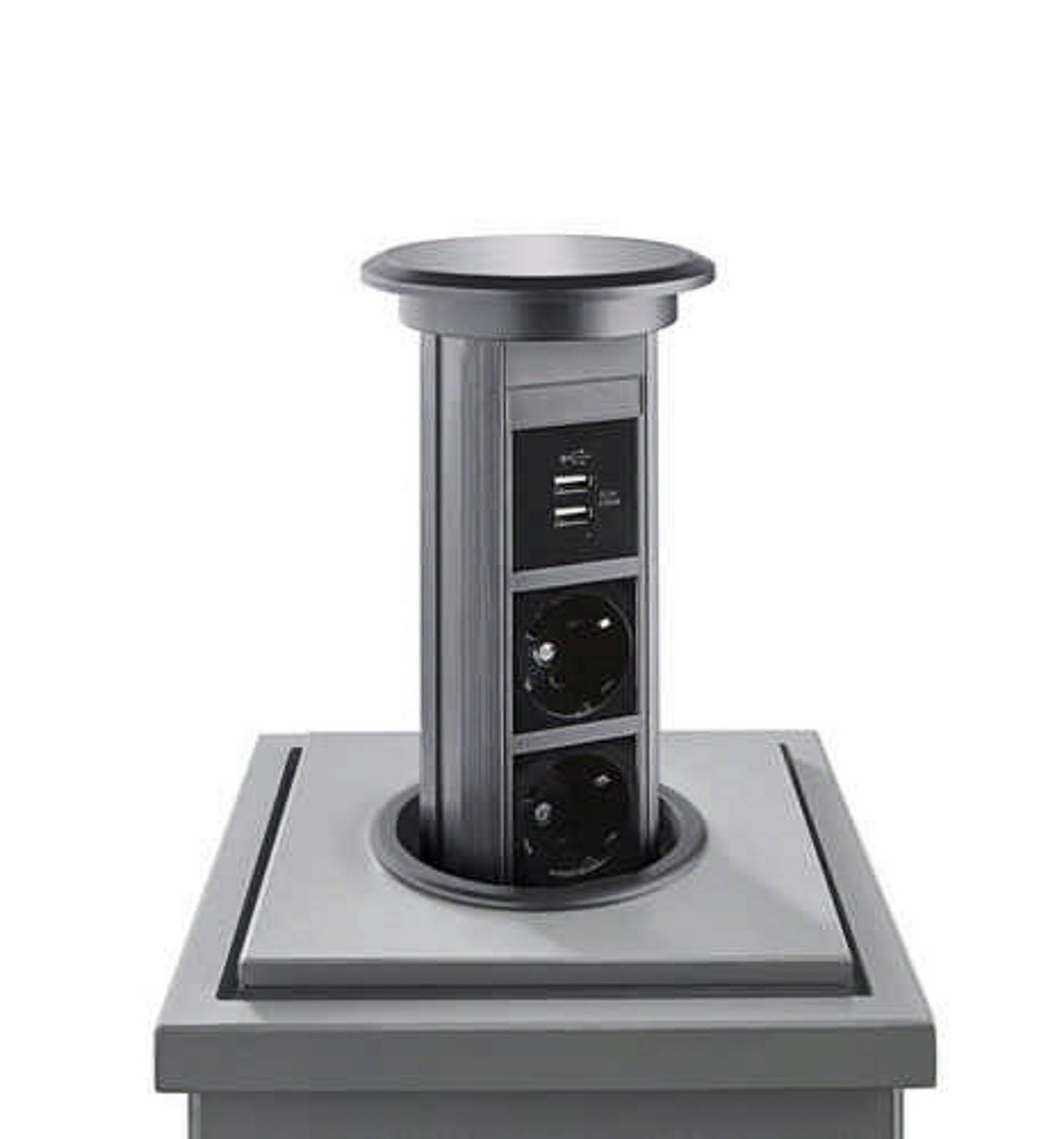 Uttagspelare Monza med USB-portar, antracit