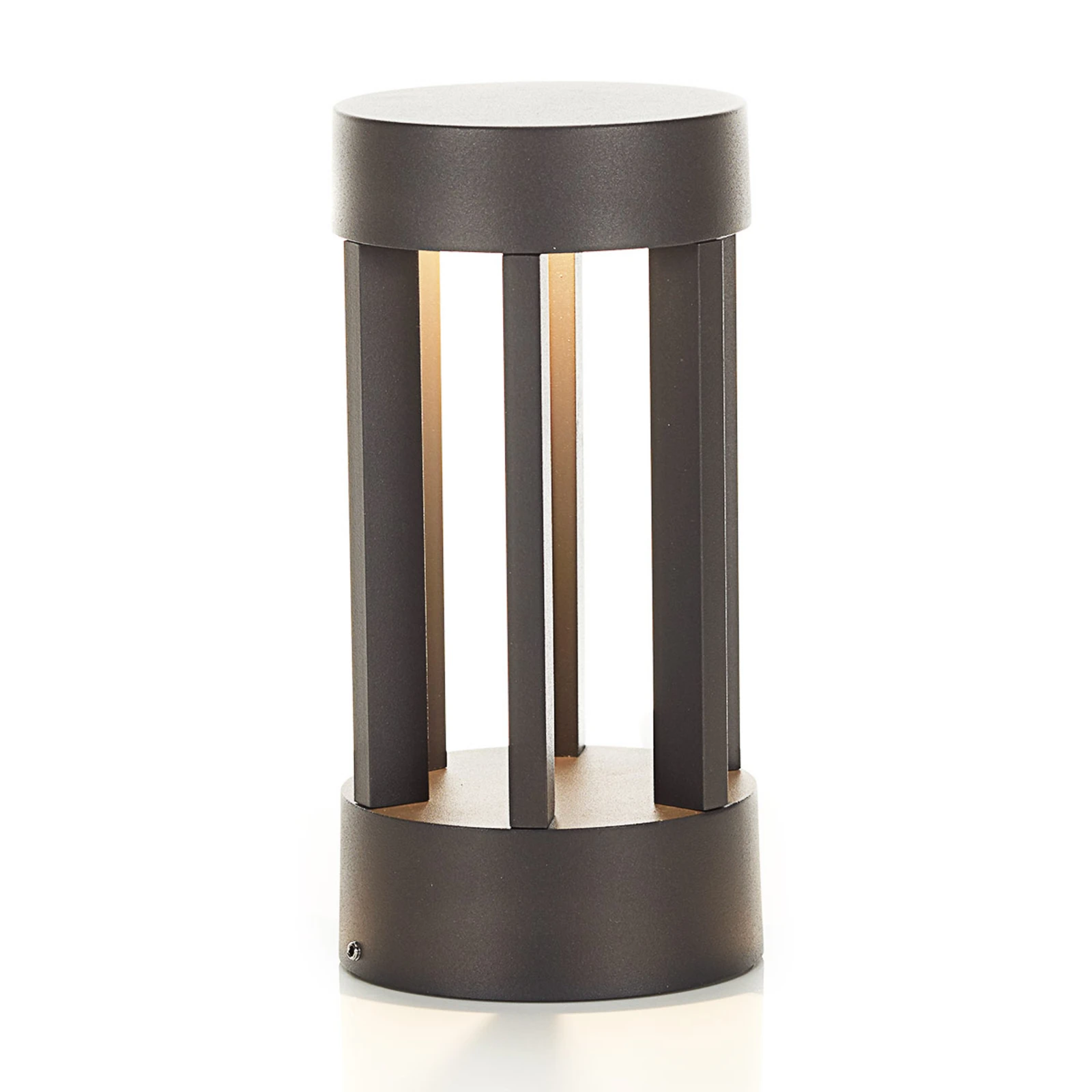 Φωτιστικό βάθρο LED Lindby Jordis, 22 cm, ανθρακί, αλουμίνιο