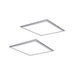 Lindby LED-Panel Livel, 2er-Set, CCT, 40 cm x 40 cm, Remote