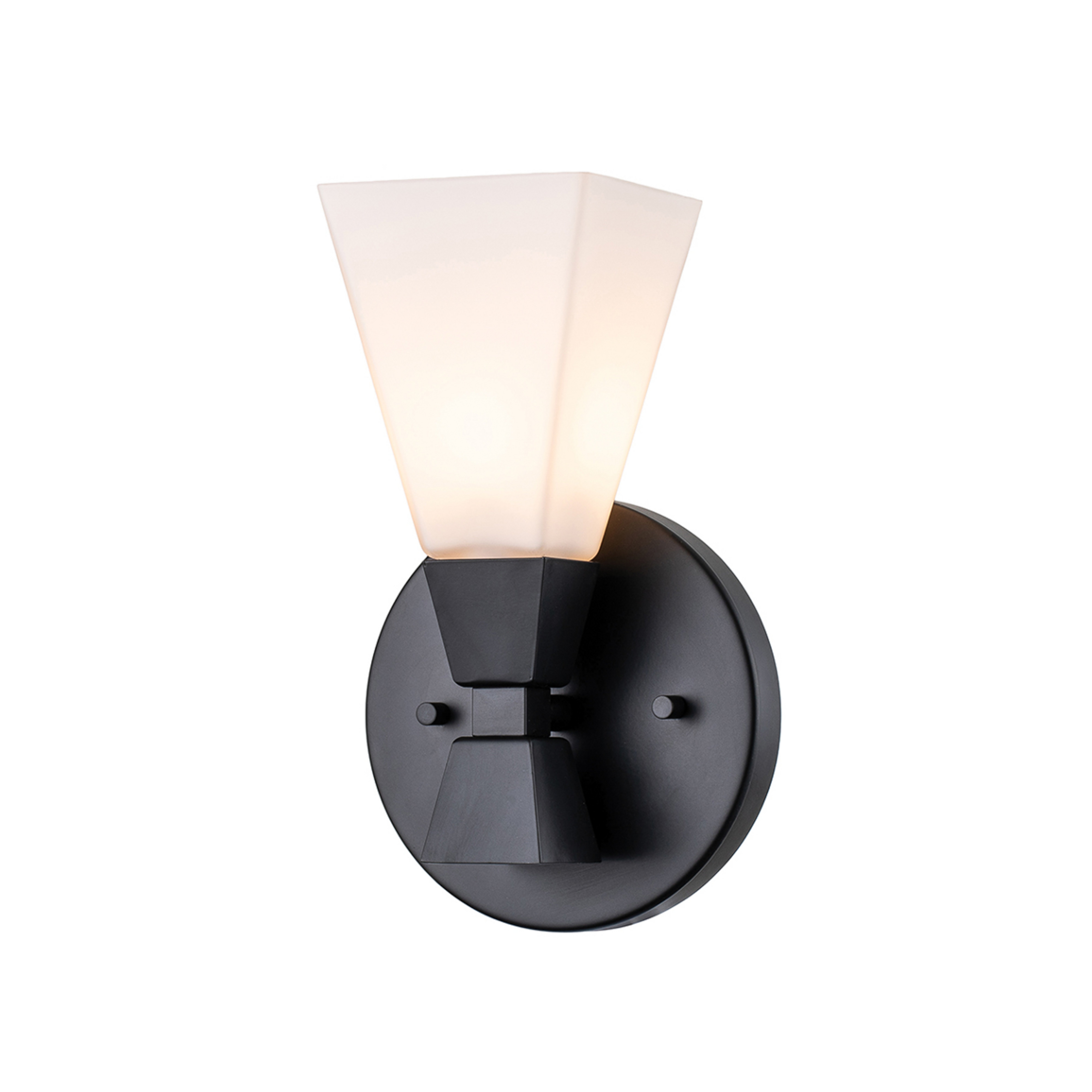 Bad-Wandleuchte Bowtie, schwarz matt, einflammig