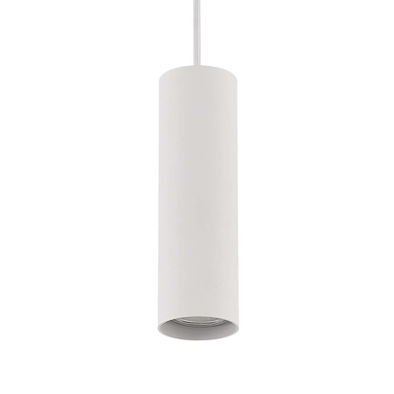 Lindby hanging light Linaro, 20 cm, white, 1-phase, Ø 6 cm