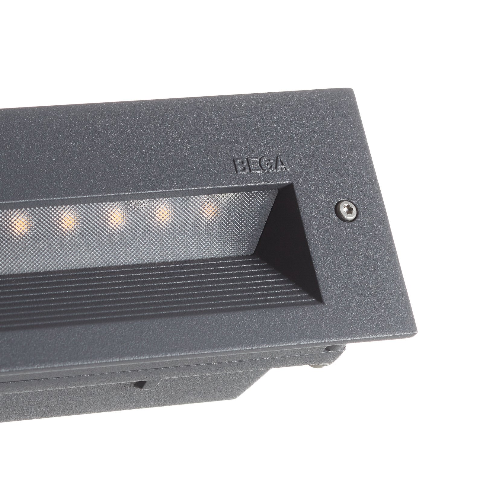 BEGA 33053 LED wall light 3,000K graphite 17cm