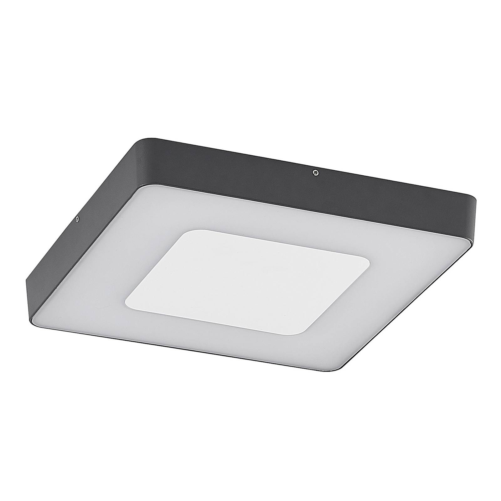 ELC Ranya LED sensor outdoor ceiling light, grey - Wall Light Recessed - Recessed Light - Modern - Black