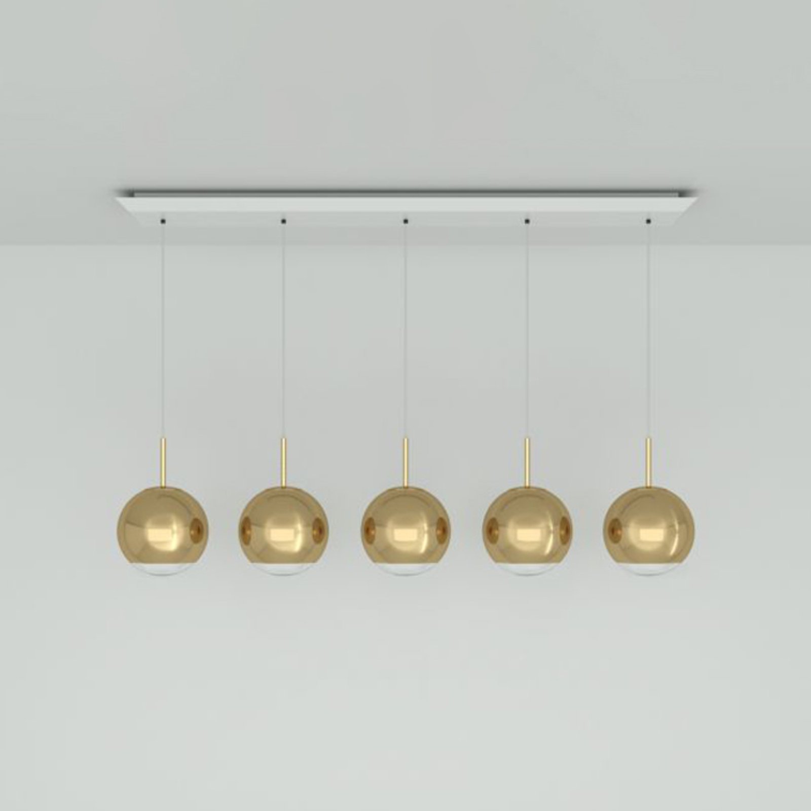 Tom Dixon Mirror Ball 25 cm Linear 5-bulb