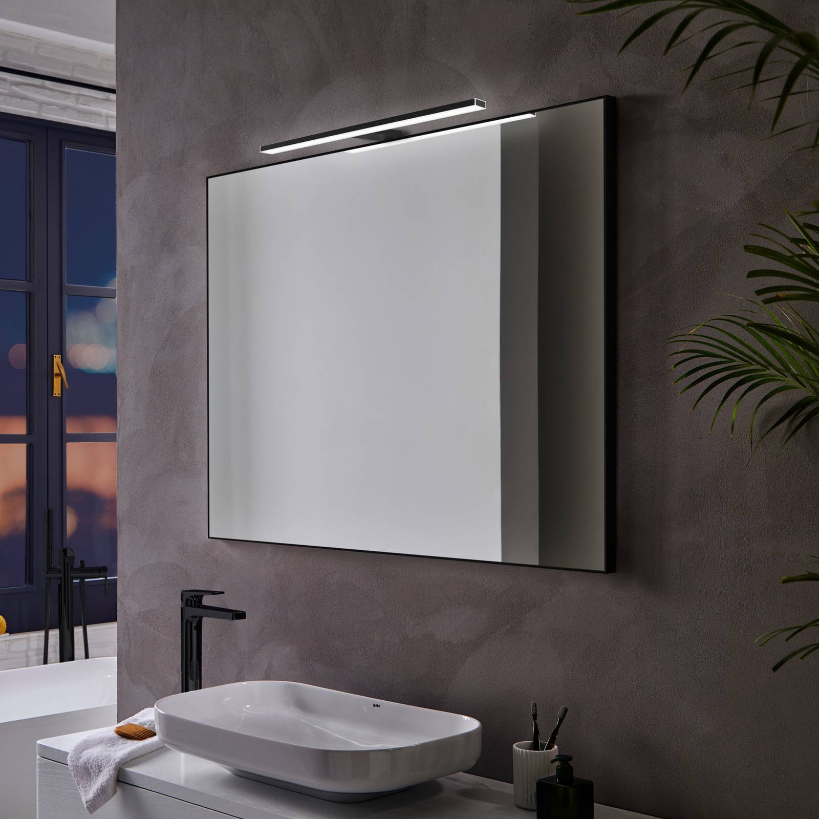 Ebir Applique pour miroir LED Pandora, noir mat , 30,8 cm