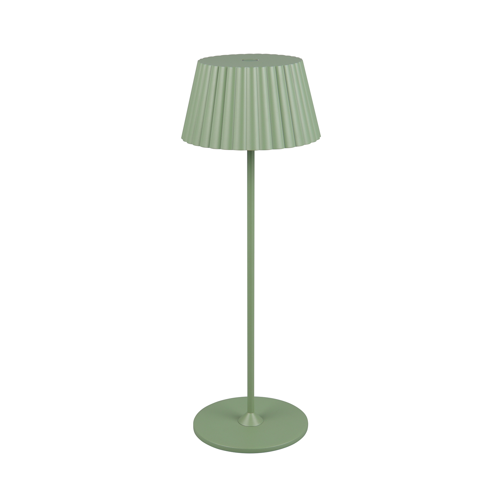 Candeeiro de mesa recarregável Suarez LED, verde, altura 39 cm, metal