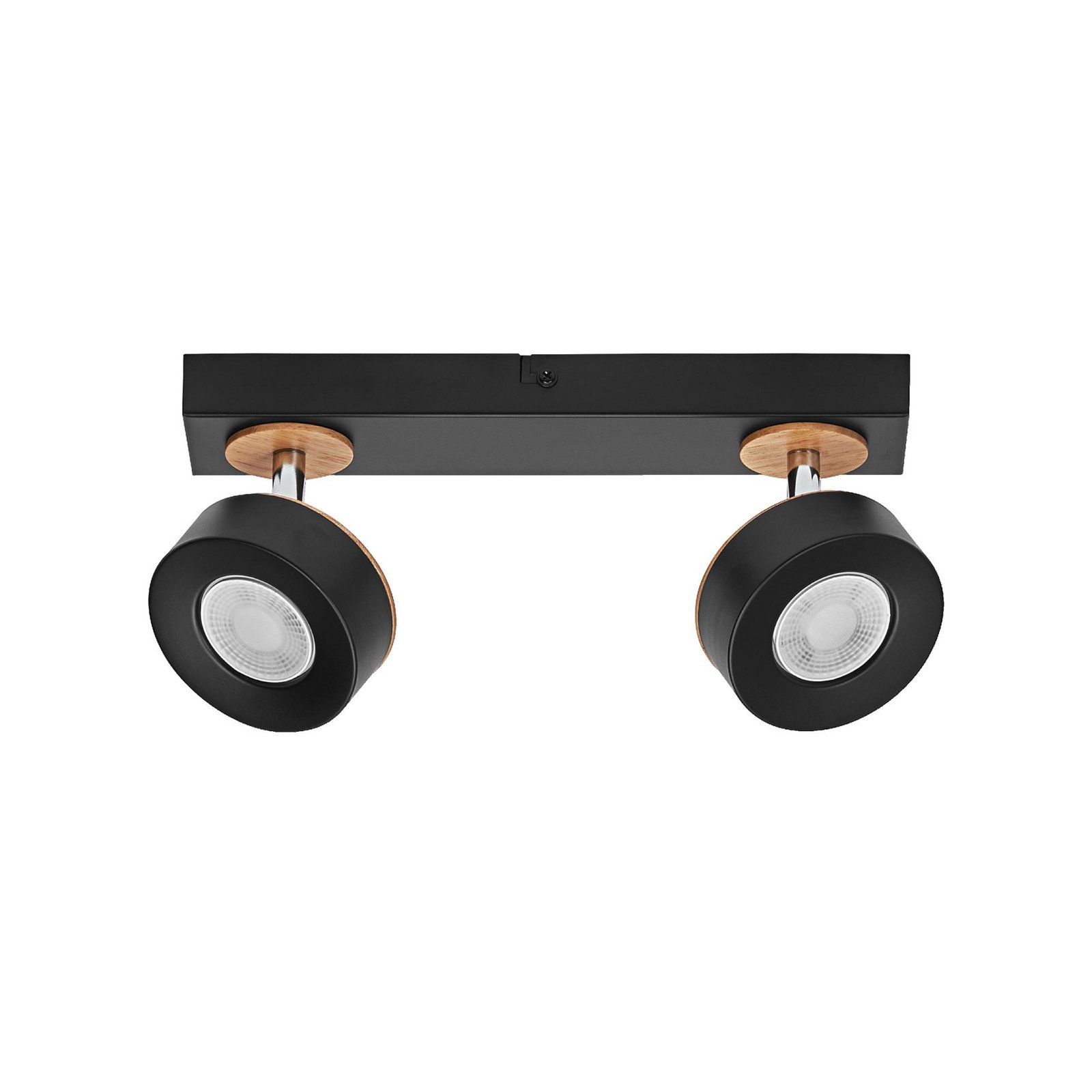 OSRAM LED-Deckenstrahler PLUTO, schwarz, 2 Spots, 3.000 K