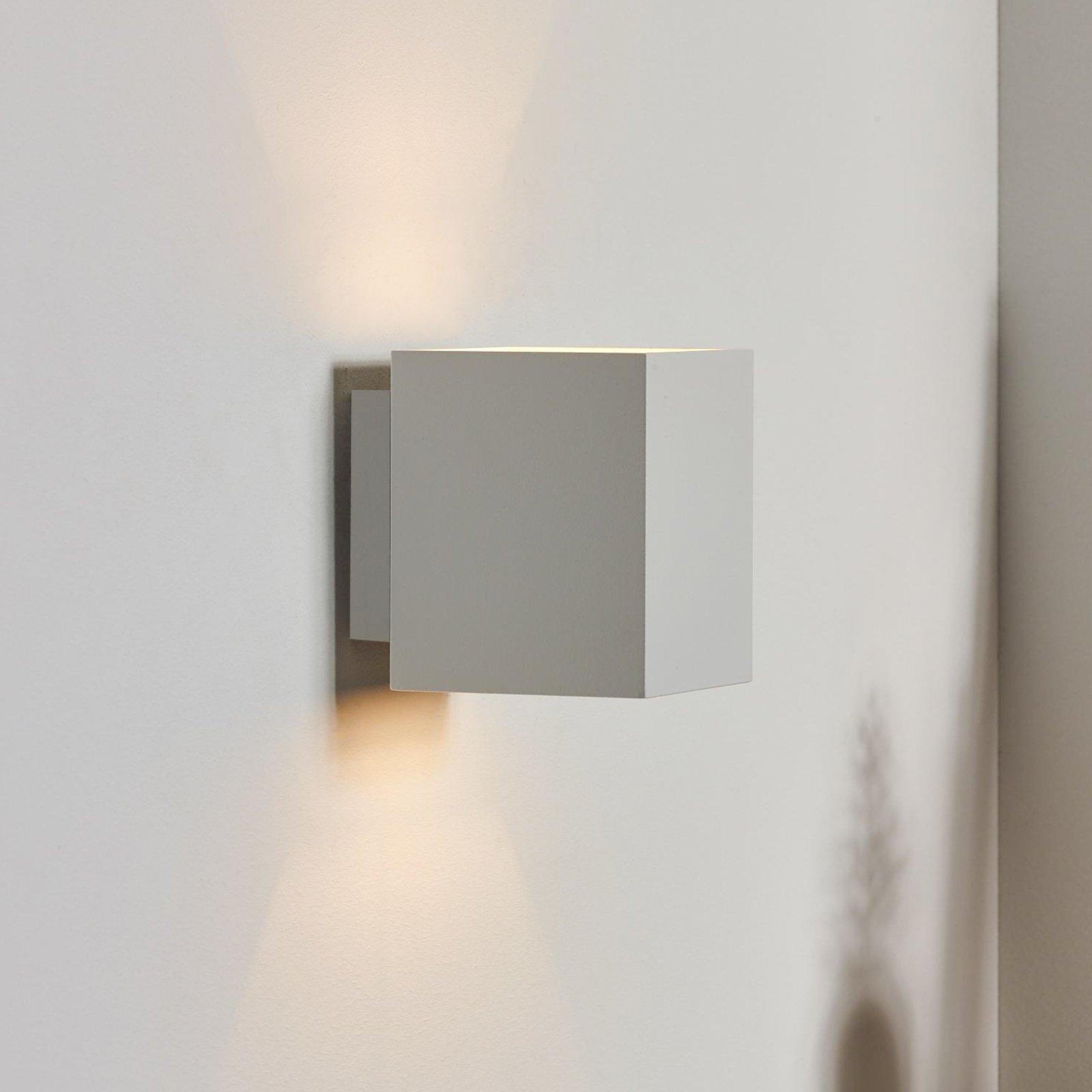 Xera vägglampa, vit, 10 cm, up/downlight, aluminium