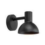 Nubi utendørs LED-vegglampe, svart, IP44, dimbar, stål