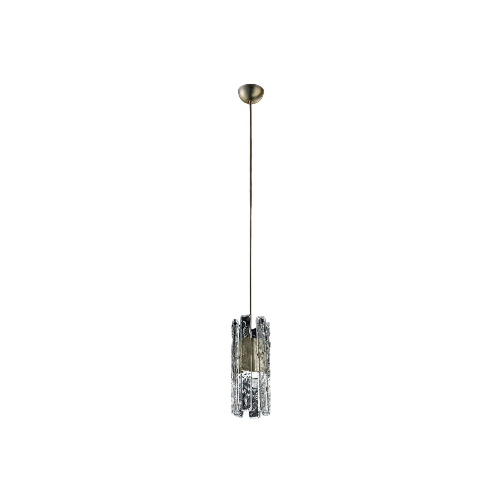 Lampada a sospensione LED Vegas Single Round, Ø 12 cm, vetro cristallo