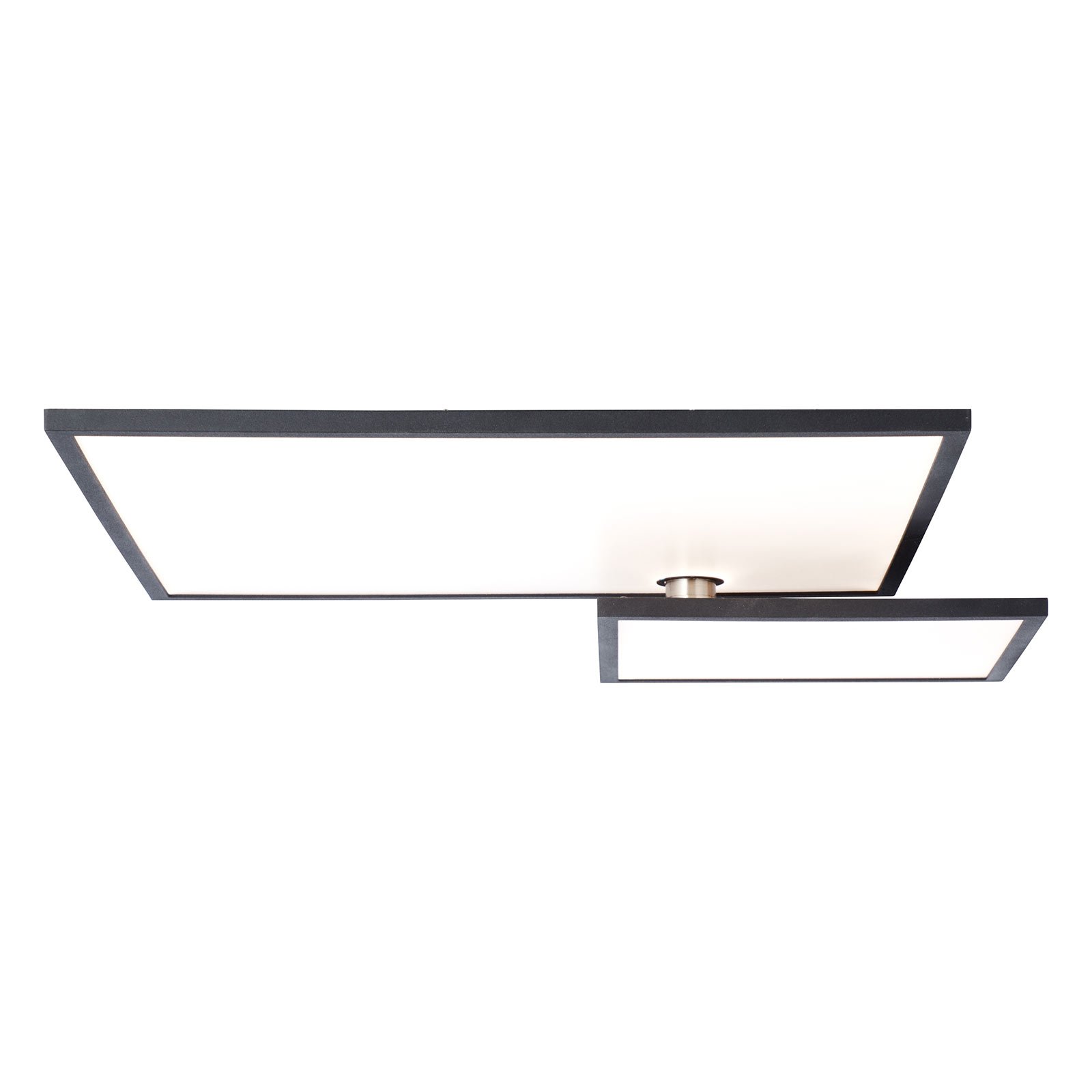 LED plafondlamp Bility, rechthoekig, zwart frame