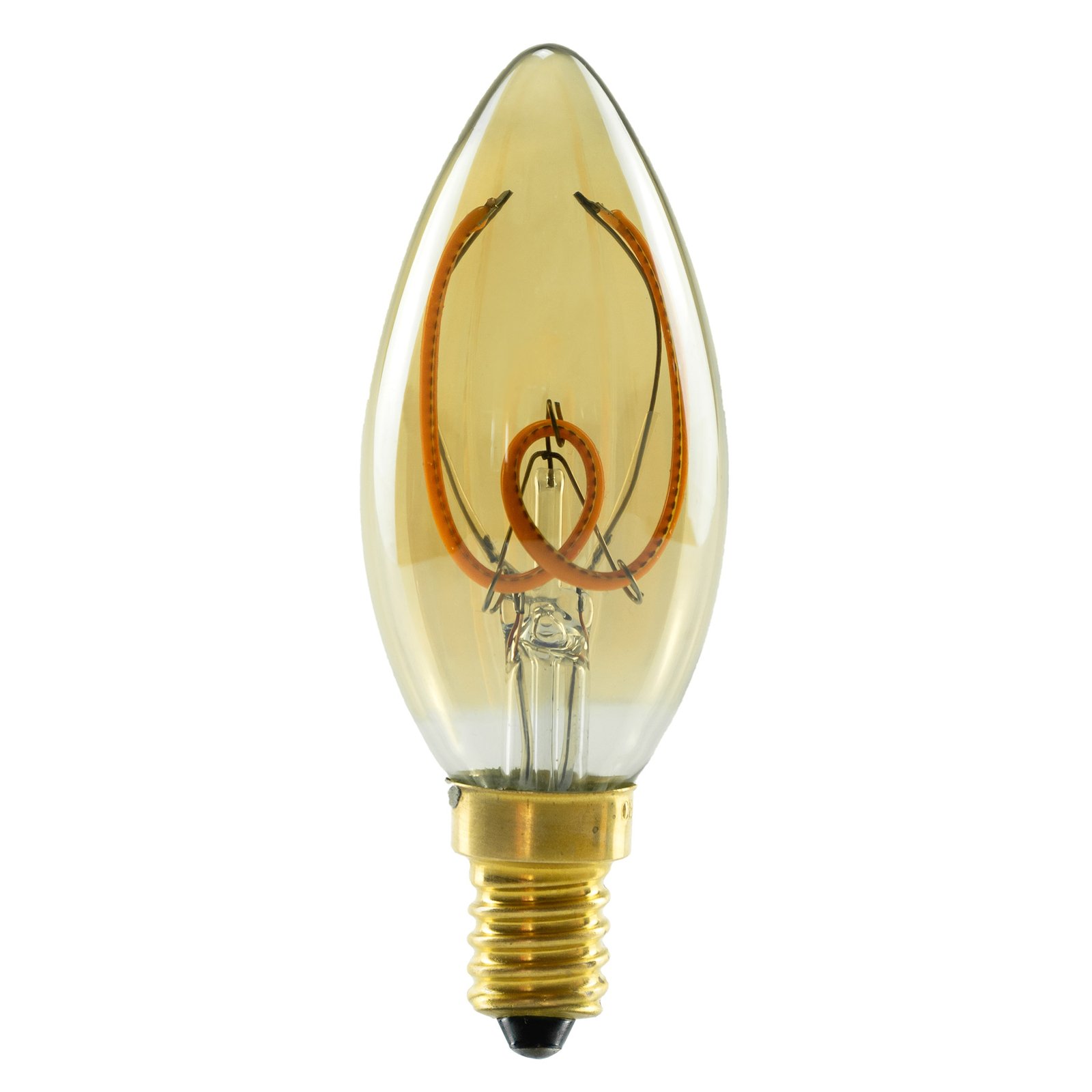 SEGULA LED candle E14 3.2W 1,900K dimmable gold