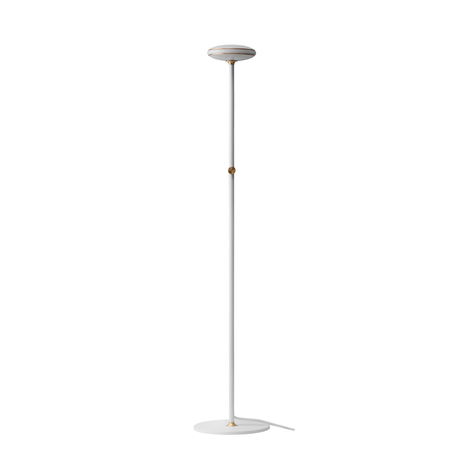 Shade ØS1 lampadaire anneau laiton pied blanc