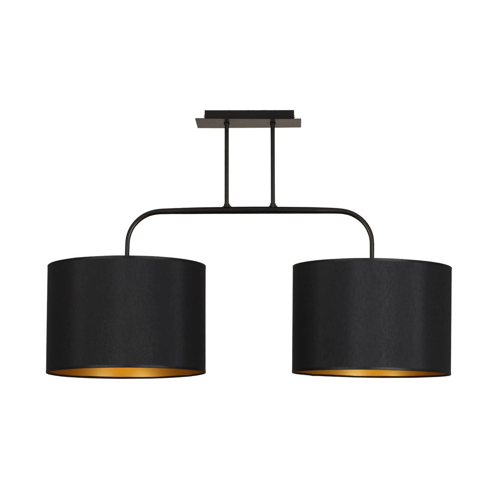 Taklampa Alice, svart, 2 lampor