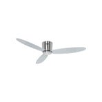 Smart ceiling fan Eco Plano II, Ø 132 cm, silver, DC