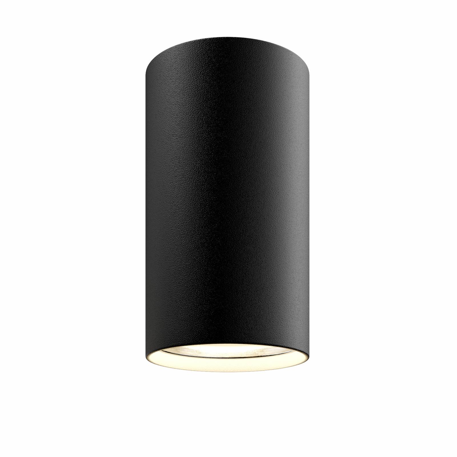 Downlight Eye S in Zylinderform, schwarz