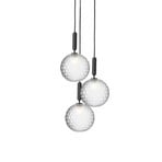 Miira 3 Chandelier Rock Grey/Esfera Transparente - Nuura