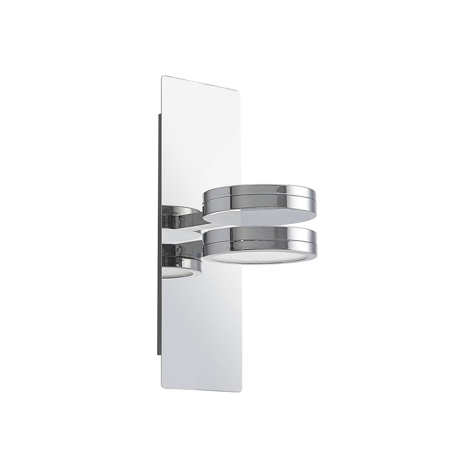 Lindby Skrolla bathroom LED wall light, two-bulb, for Bathroom, steel, GX53, 6 W, W: 11.2 cm, H: 31 cm