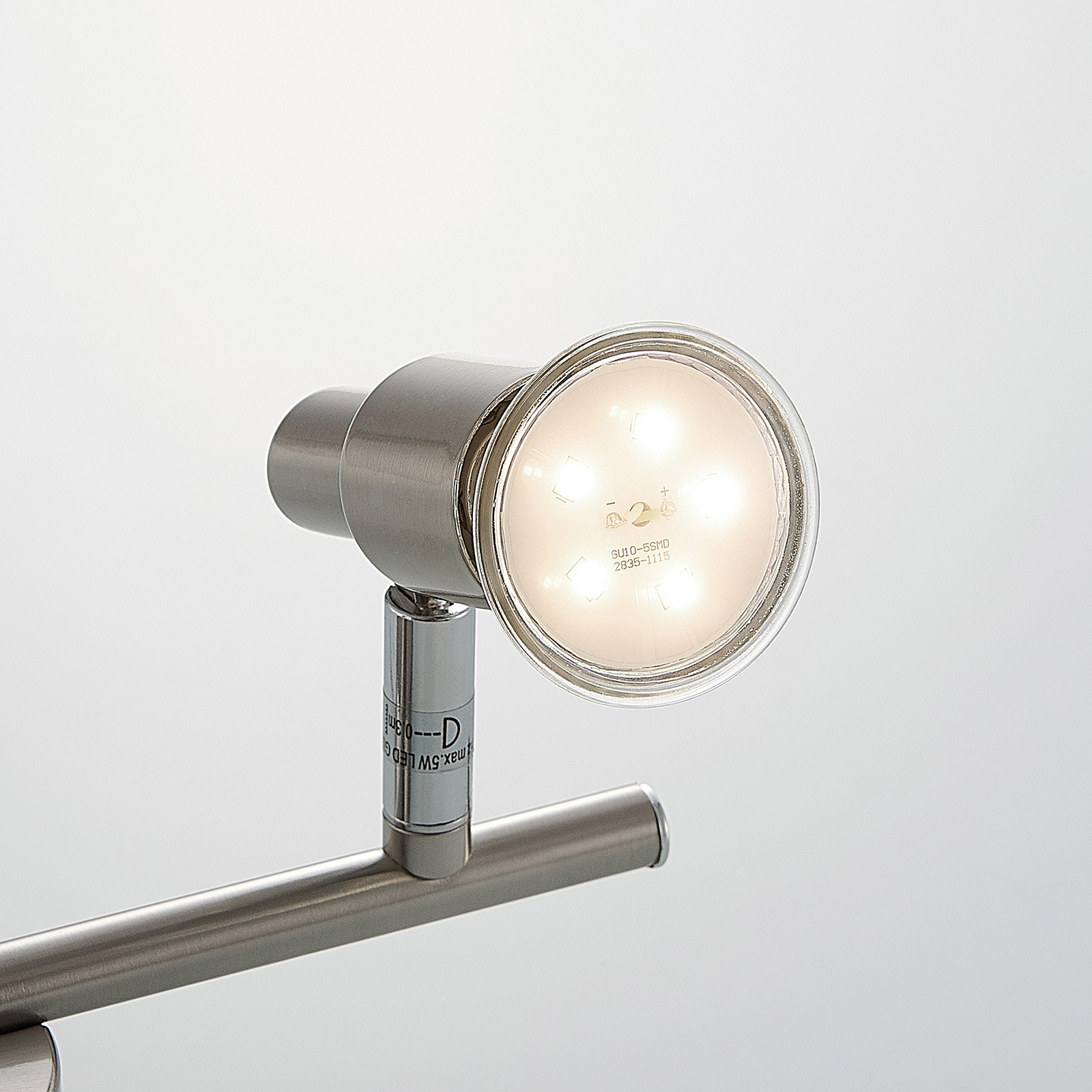ELC Farida plafondlamp, nikkel, 2-lamps