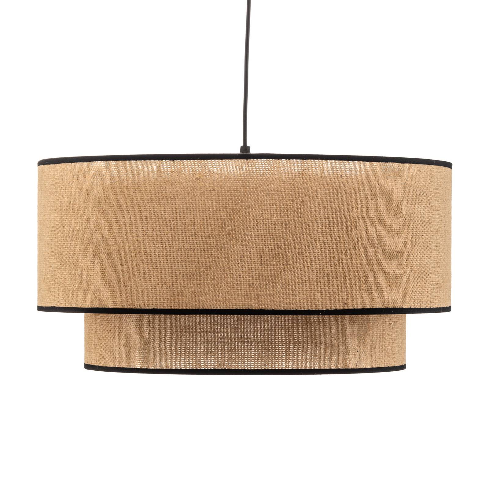 Lampa wisząca Boho jute & black Ø45cm 1-punktowa