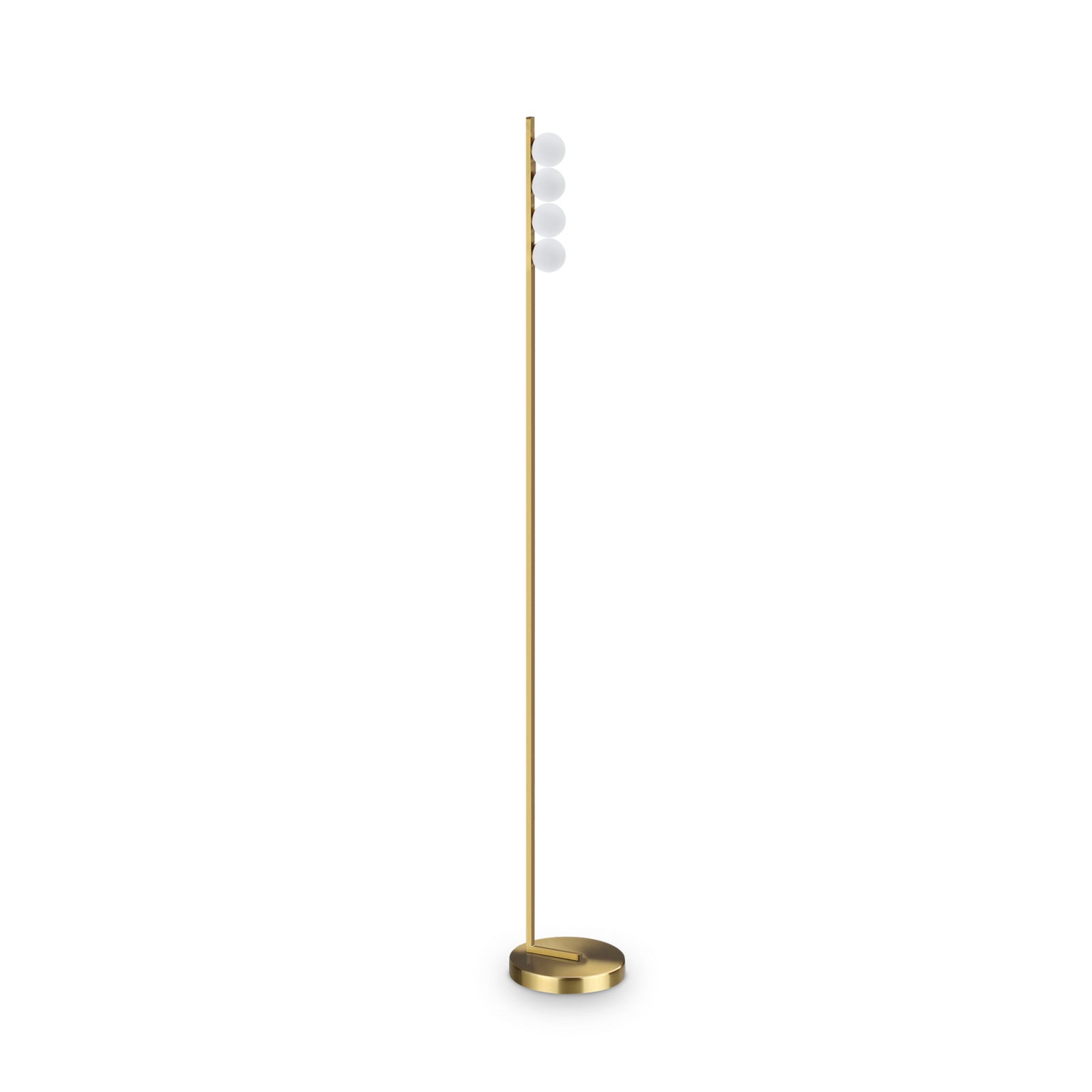 Lampadar LED IDEAL LUX Binomio alamă 155 cm metal 4 becuri - Camera de zi / sufragerie - Modern - alamă periată alb
