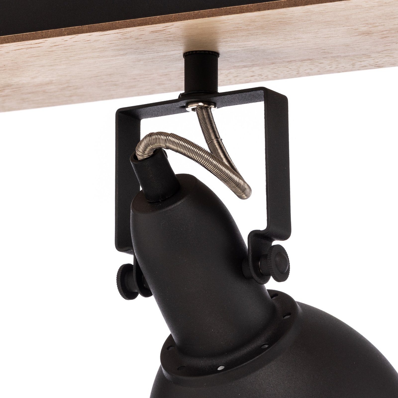 Aylis 3 Ceiling Lamp Black/Wood - Lindby