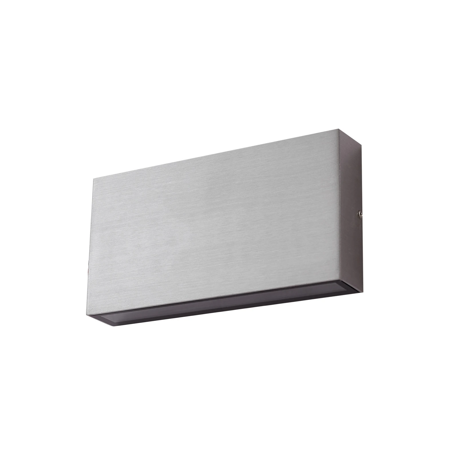 Lindby LED-Außenwandlampe Jarte, silber, Metall, 17cm, IP54