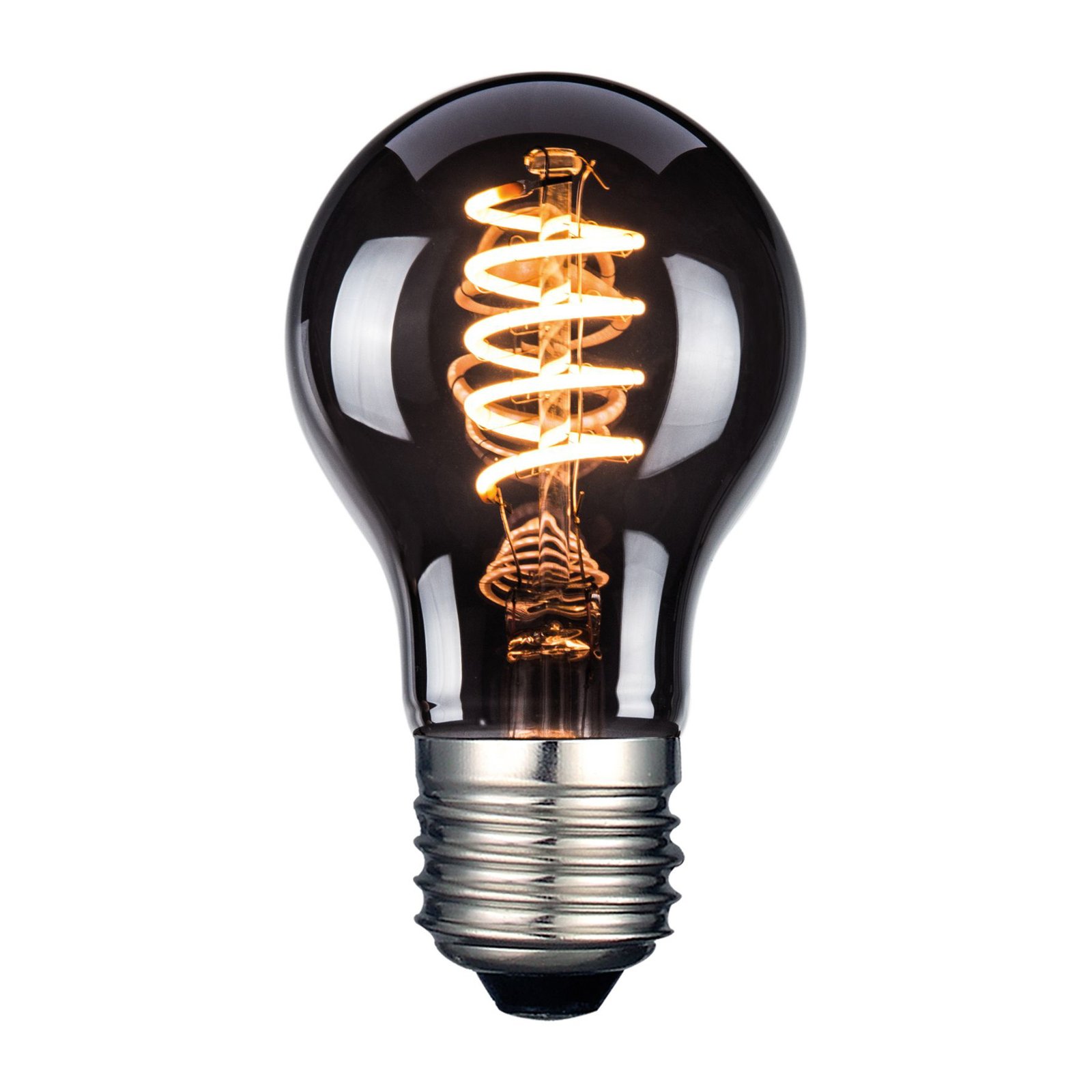 LED bulb, E27, A60, smoke-coloured, 4 W, 1800 K, 60 lm