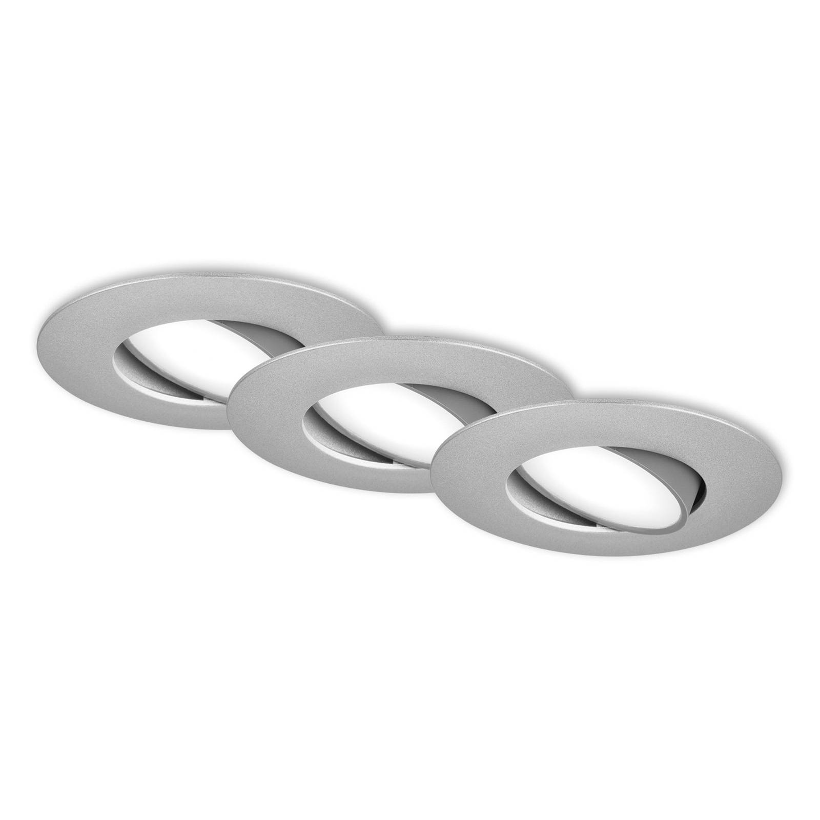 LED-Einbauspot 7597 3er IP65 4.000 K chrom matt
