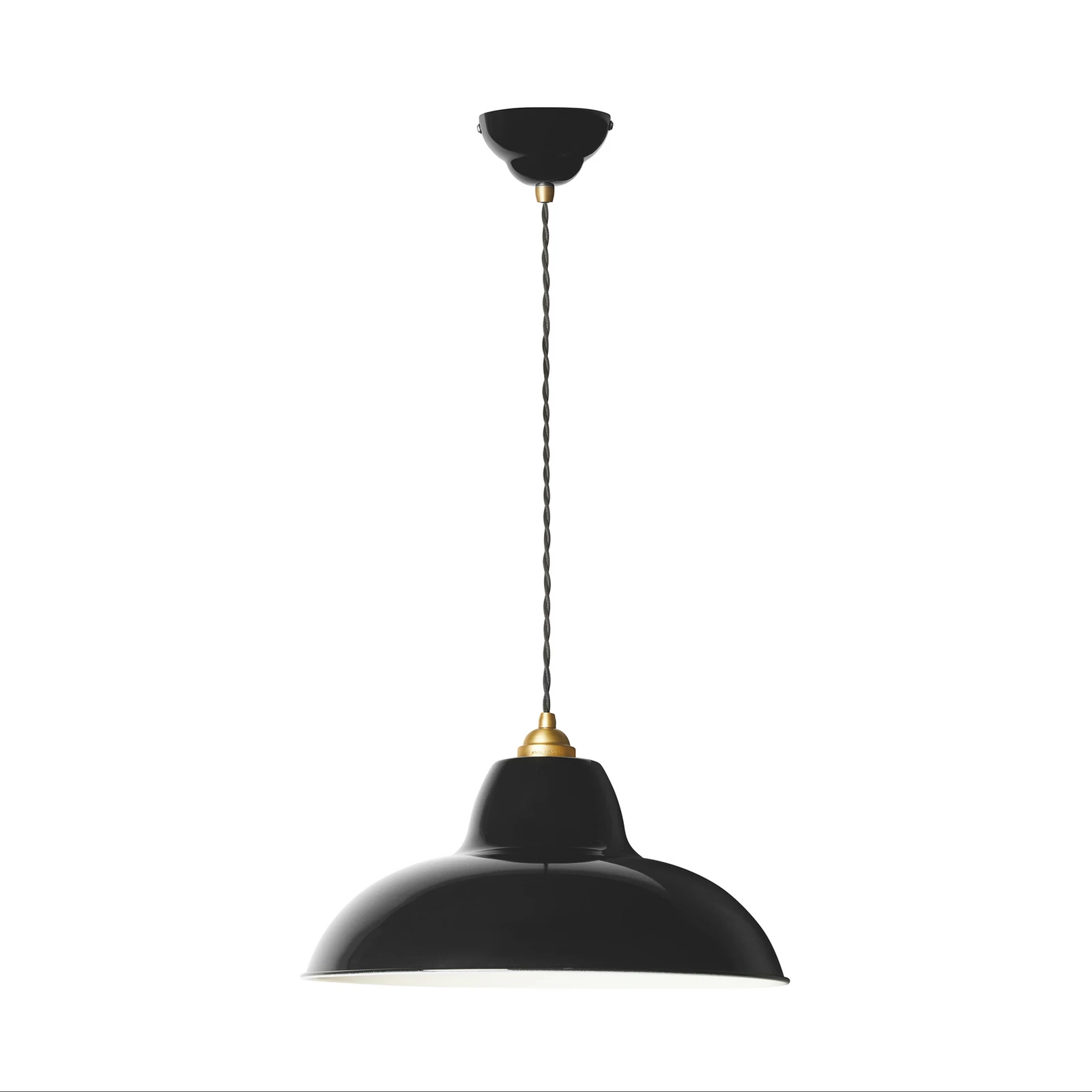 Závesné svietidlo Anglepoise Original 1227 Brass Midi Wide, čierna