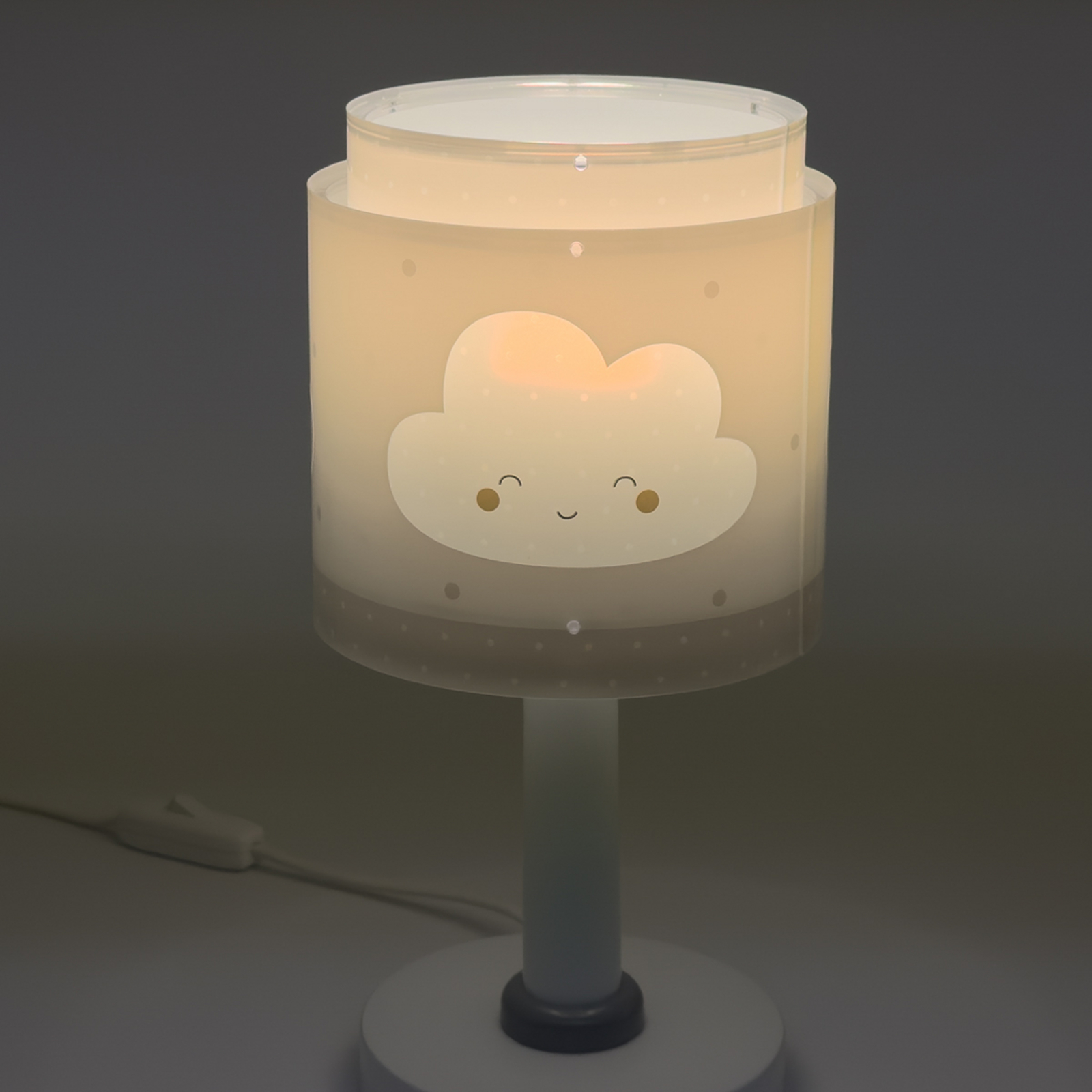 Lampada da tavolo per bambini Baby Dreams, grigia, G4, Ø 15 cm