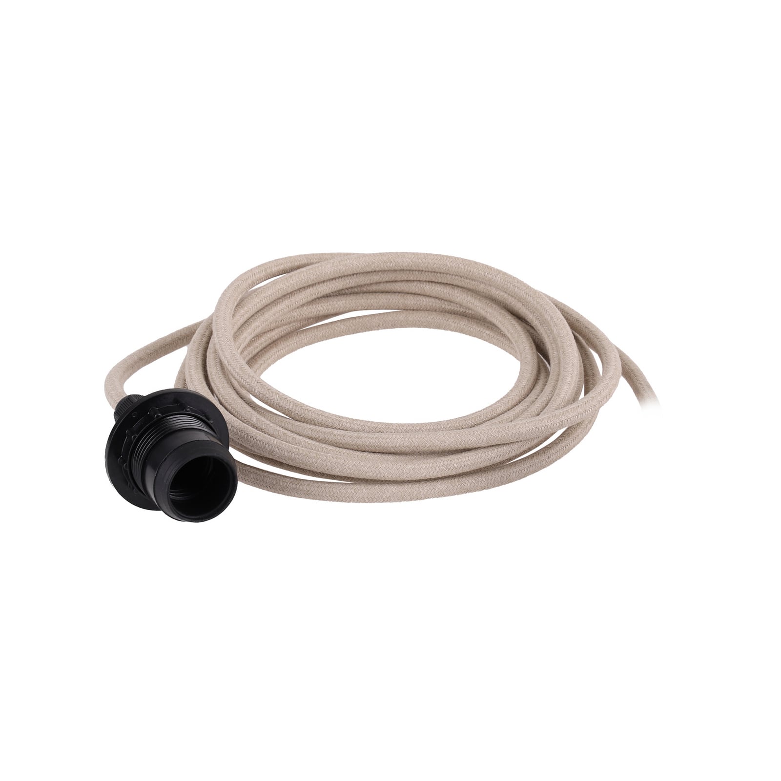 Portalámparas E27, beige, con enchufe, 5 m, IP44 - Watt & Veke