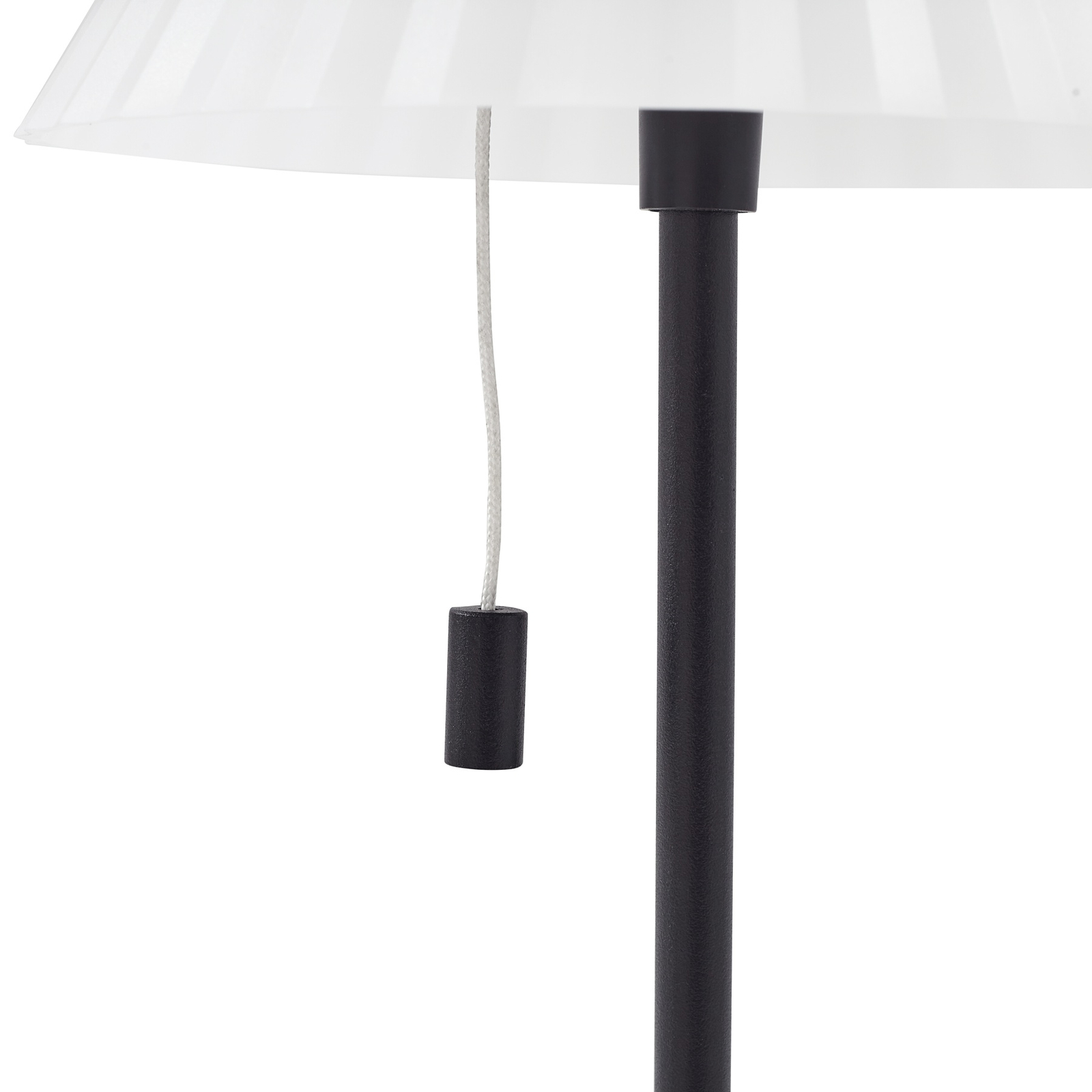 Lindby LED dobíjacia stolová lampa Ilvi, čierna, hliník, Ø 17,5 cm