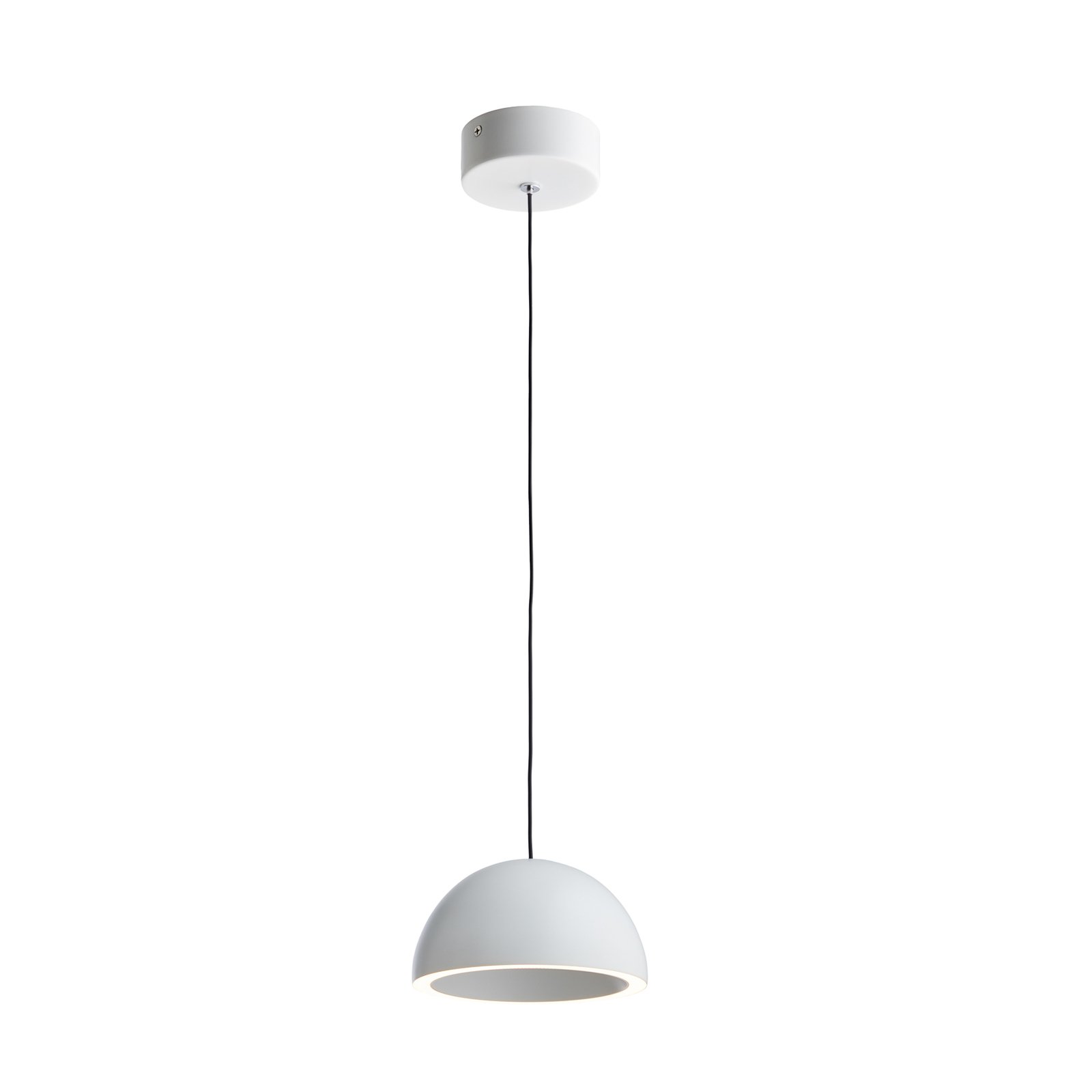 LOOM DESIGN LED pendant light Curve, white, aluminium, Ø 14 cm