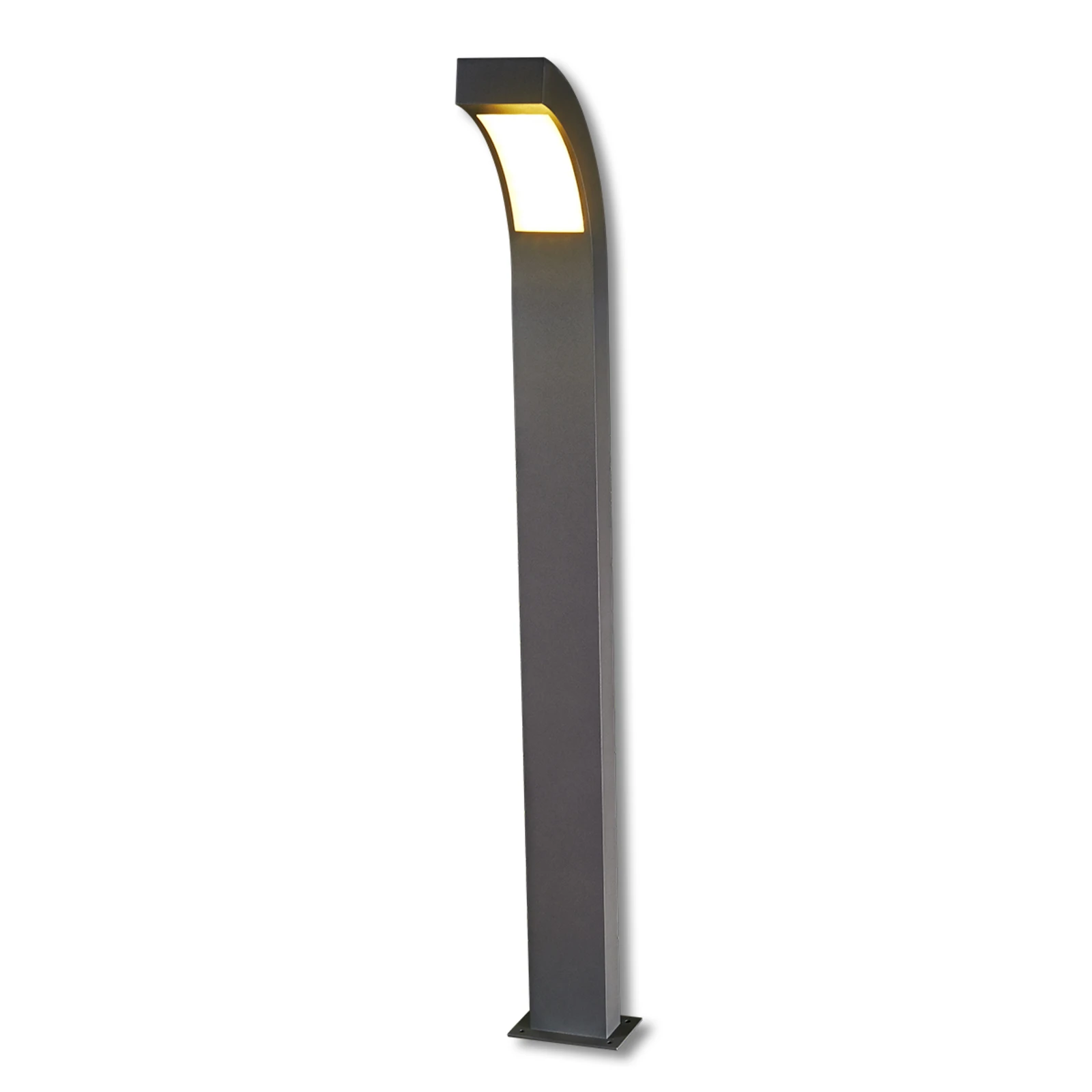 Candeeiro de caminho LED Lucande Lennik, 100 cm, antracite, metal
