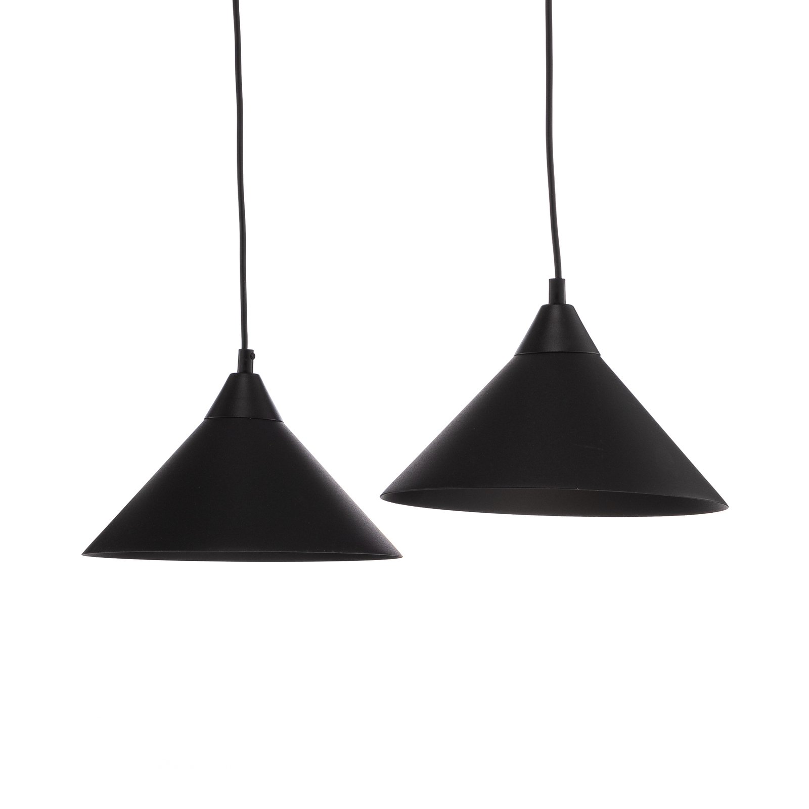 Ramo pendant light, two-bulb, black