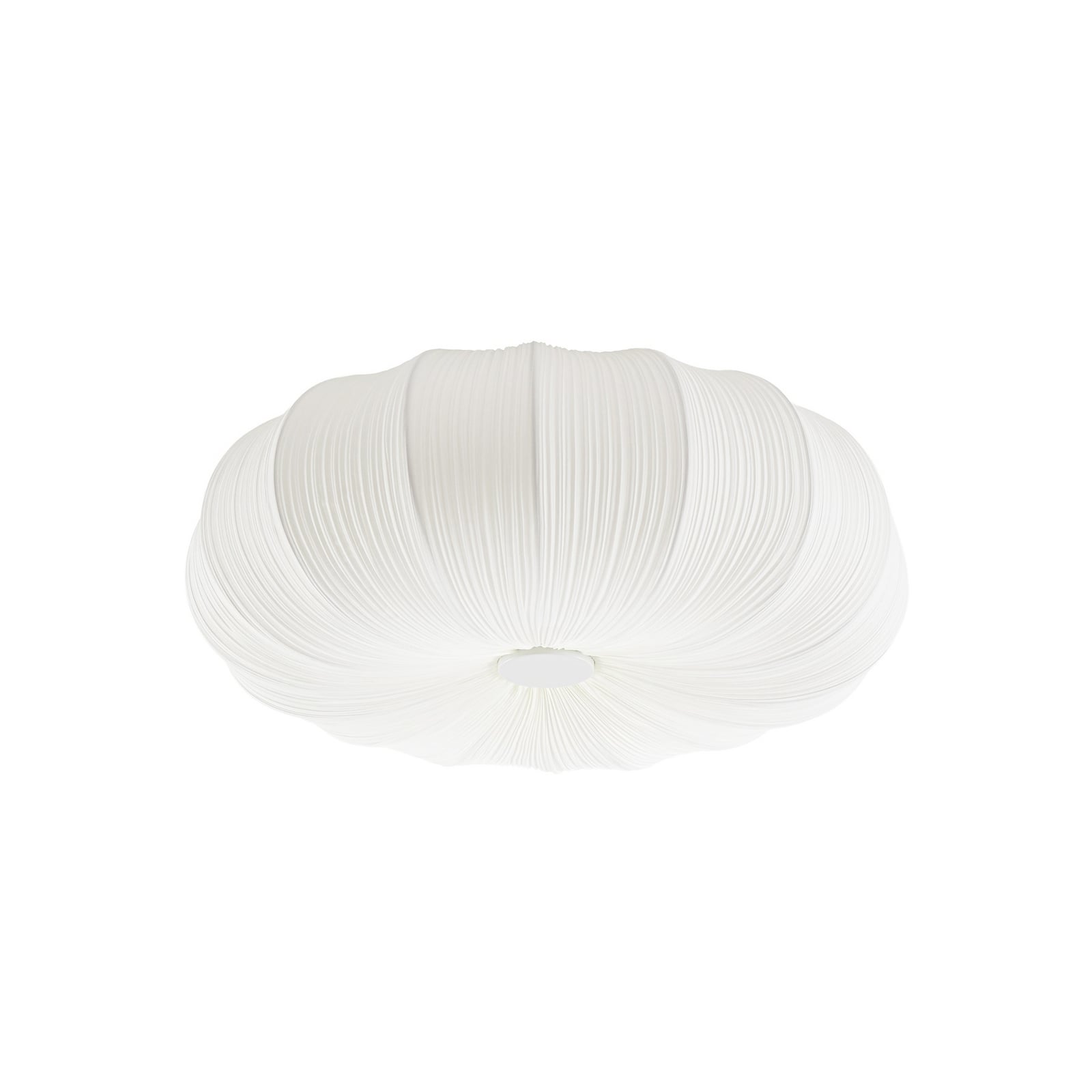 Lampa sufitowa Marielle, 3 x E27, tkanina, Ø 55 cm, biała – Lindby