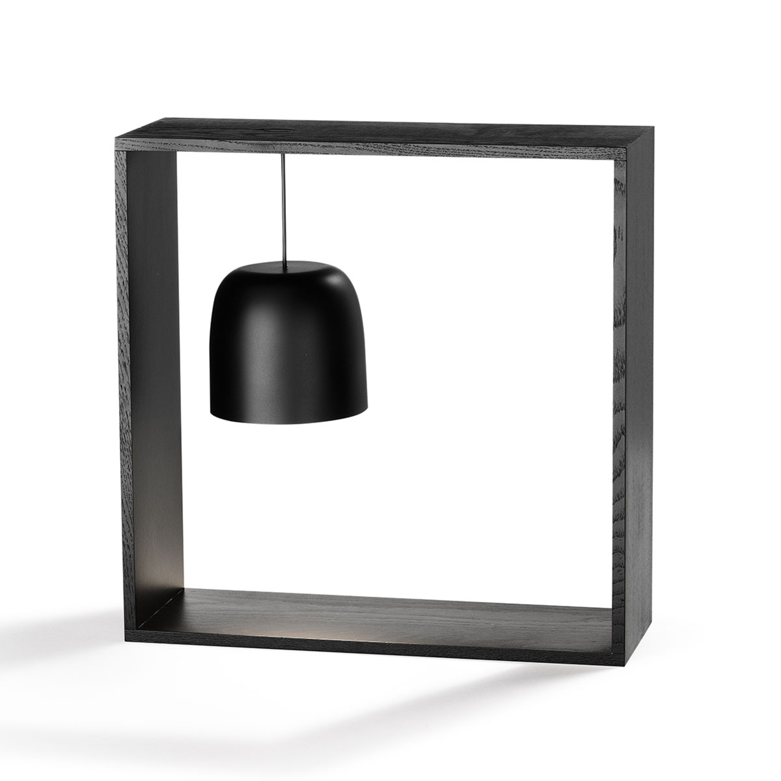 Flos FLOS Gaku Wire LED table lamp, black, for Living / Dining Room, ash wood, polycarbonate, 5.5 W, energy efficiency: A+, L: 35 cm, W: 12 cm, H: 35 cm