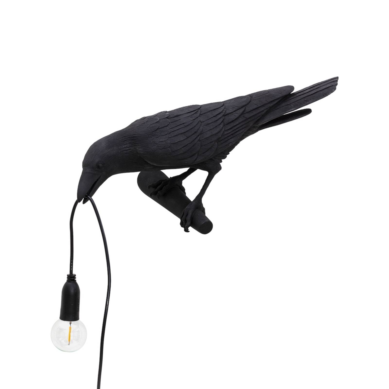 Applique déco LED Bird Lamp gauche noire