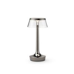 FLOS LED-pöytävalaisin Bon jour ilman pistoketta, musta kromi