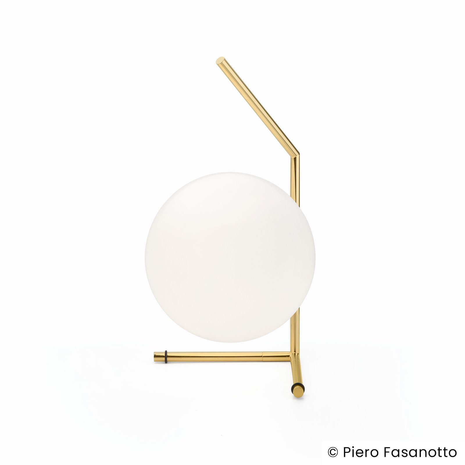 FLOS table lamp IC T1 Low 10th Anniversary, gold-plated, dimmable.