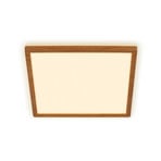 Tava Wood LED ceiling light, 29 x 29 cm, plastic, 3,000 K