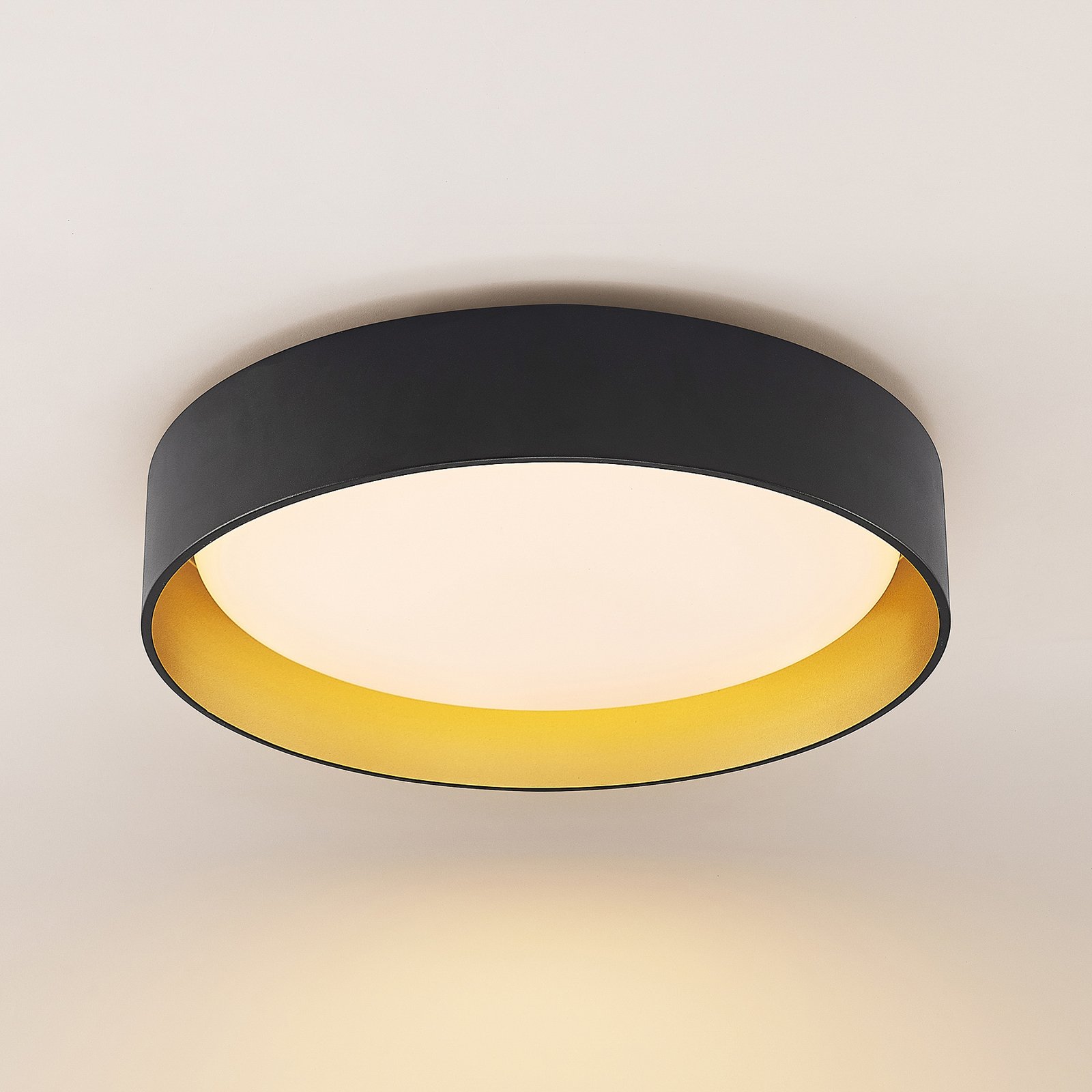 Gracjan Lámpara de Techo Black/Gold - Lindby