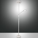 Regina LED-gulvlampe med lesearm, 2 lyskilder, hvit