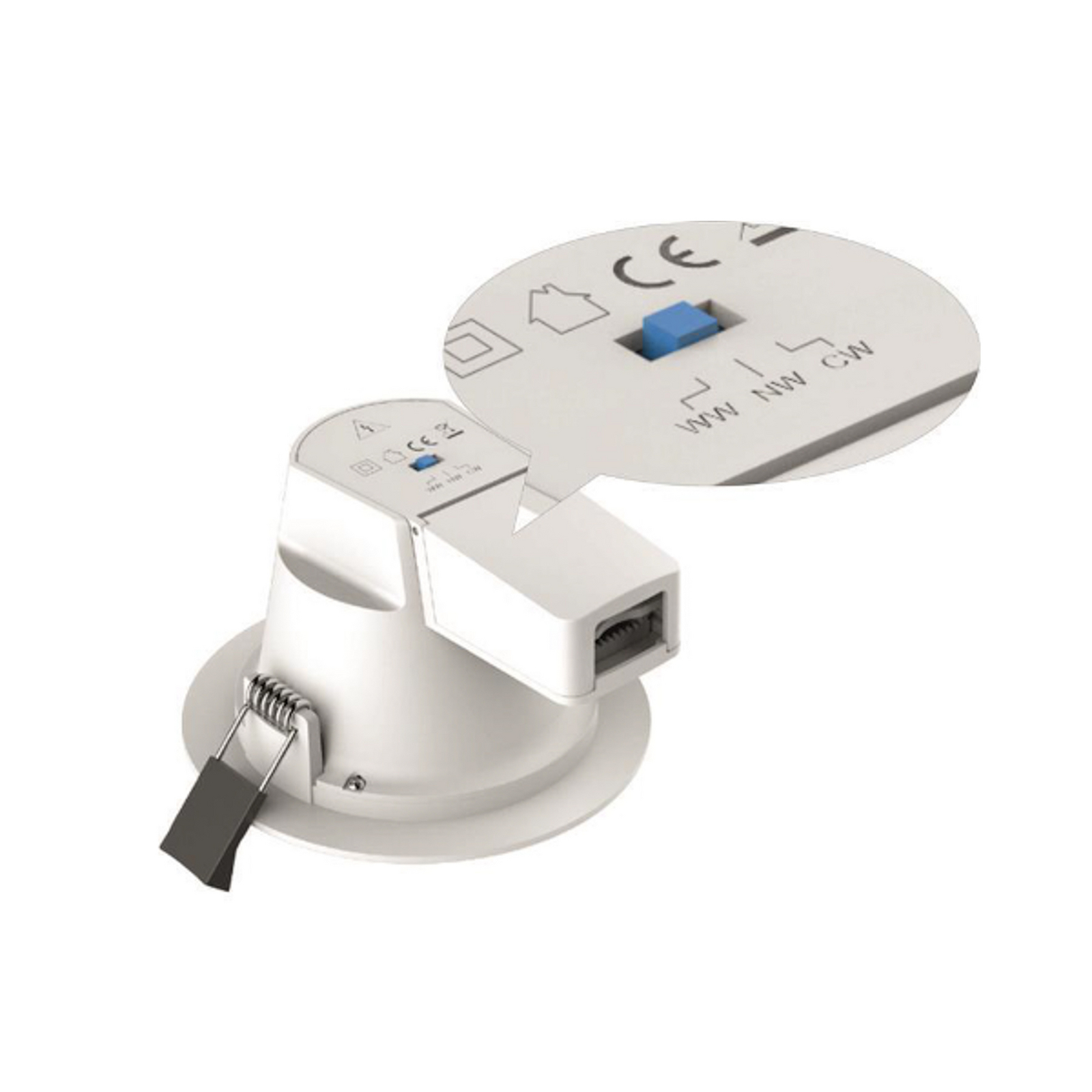 DOTLUX LED ugradna svjetiljka CIRCLEugr, 13 W, Ø 14,5 cm, CCT