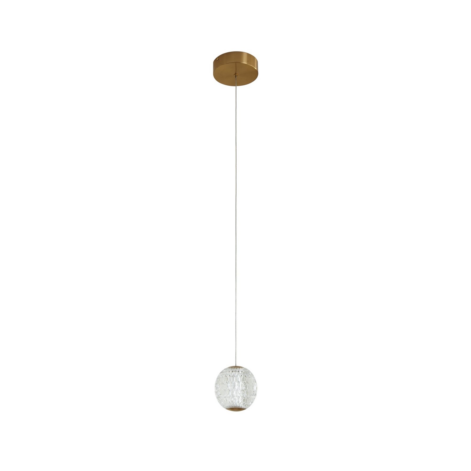 Ismenia LED-Hängeleuchte Ø 11 cm messing einflammig Acryl - Lucande