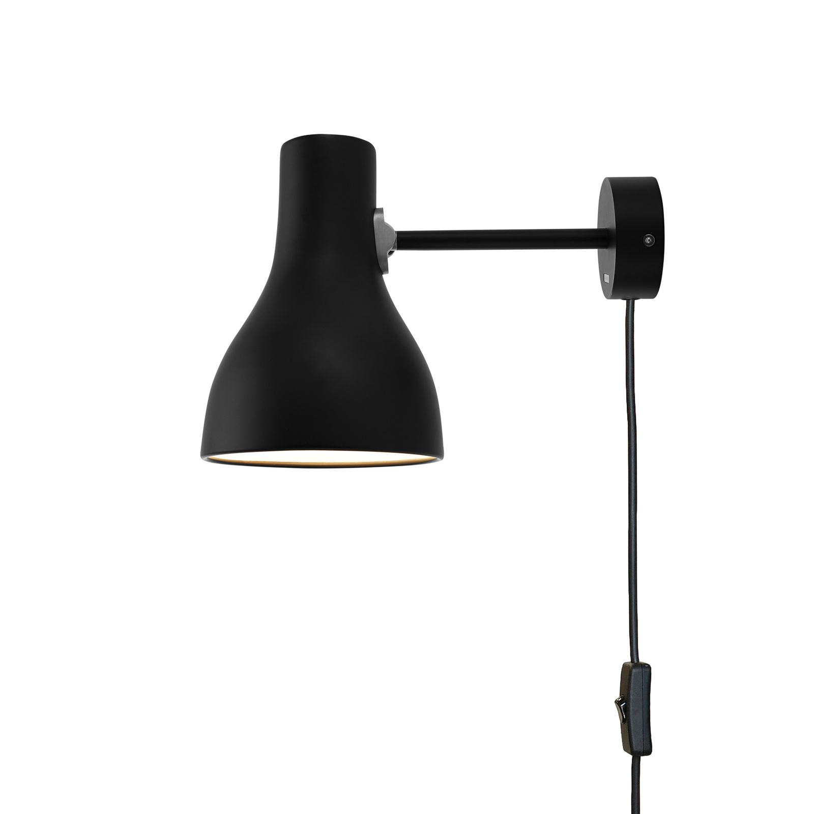 Anglepoise Type 75 wall light with plug, black