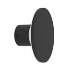 LED-utomhusvägglampa Rigosa, svart, Ø 10 cm, metall